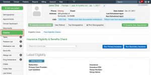 eligibility verification ehr